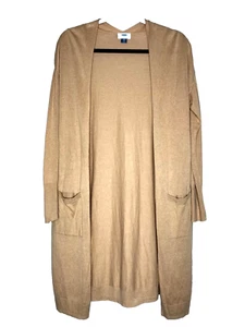OLD NAVY Long Duster Cardigan Women XS Open Front Long Sleeve Pockets - Picture 1 of 5