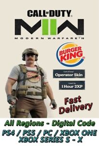 Call of Duty Modern Warfare II KEY Burger King Operator Skin + 1 Hour 2XP GLOBAL