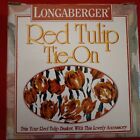 Longaberger 1995 May Series Red Tulip Oval Basket Tie On in Box NOS #31542