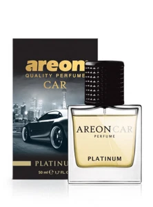 Areon Car Perfume 1.7 Fl Oz. (50ml) Glass Bottle Air Freshener, Platinum - Picture 1 of 4