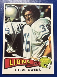 1975 Topps Football Steve Owens Detroit Lions #333 - Picture 1 of 2