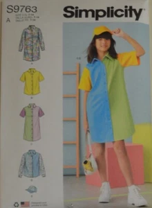 Simplicity 9763 - Girl's Shirtdresses, Shirts, & Hat - Picture 1 of 1