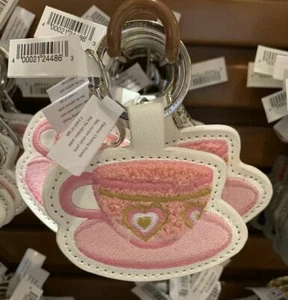 Disney Parks Exclusive Tea Cup Keychain " Let’s Go For A Spin"  New - Picture 1 of 2
