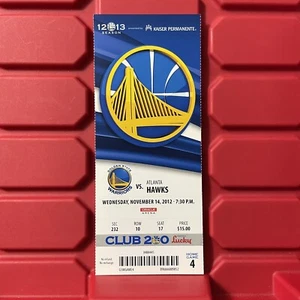 Golden State Warriors Vs Atlanta Hawks NBA Basketball Ticket November 2012 - Bild 1 von 2