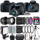Canon PowerShot SX70 HS Camera + Wide Angle & Telephoto Lens + LED - 16GB Kit