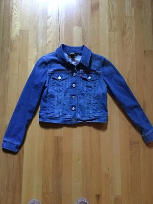 Chaqueta vaquera Levis azul denim camionero suroeste geométrica bordada talla mediana  Foto 1 de 4