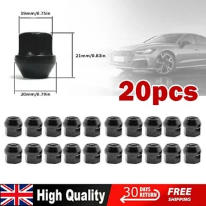20Pcs M12 x 1.5 19mm Hex Tapered Seat Open Alloy Wheel Nuts For Ford Chevrolet - Picture 1 of 12
