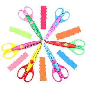 6-piece Scissors Set, Wavy Paper Cutter, DIY Hand Tools, Fun Scissors - Afbeelding 1 van 8