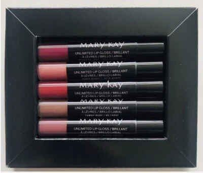 New Mary Kay Mini Assorted 5 Pc Unlimited Lip Gloss Set ~ Travel Size - Image 1 of 2