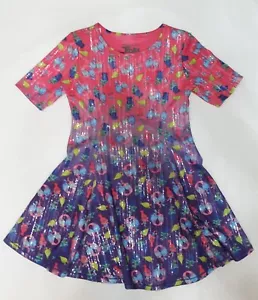 TROLLS World Band Together Poppy Sequin Skater Dress Pink Purple Girls L 10-12 - Picture 1 of 6