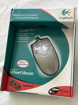 Vintage Logitech, Wheel Mouse, USB PC/Mac - Image 1 of 4