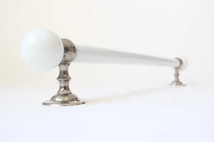 antique milk glass towel holder | vtg deco bathroom victorian jewelry towel old - Picture 1 of 12