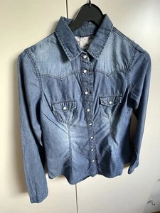 Damen Jeansbluse, Langarm, blsu,. Gr. 36, clockhouse - Bild 1 von 6