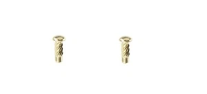 2PCS GOLD PITS FOR BICYCLE NAME PLATE HEAD BADGE CRUISER LOWRIDER CHOPPER BIKES - Picture 1 of 1