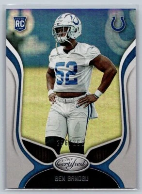 2019  Panini Certified #179 Ben Banogu Mirror 296/299 RC COLTS - Image 1 of 2