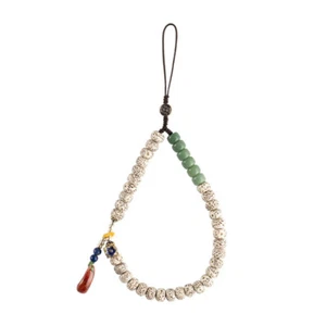 Phone Lanyard Holder Mobile Phone Hanging Charm Wood Bracelet Strap - Zdjęcie 1 z 12