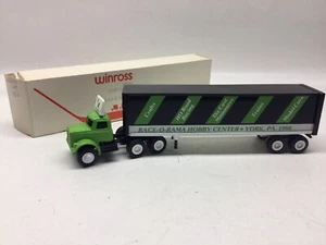 Vintage Winross 1:64 Semi Truck And Trailer Race-O-Rama Green With Box - Picture 1 of 10