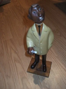 Einzigartige 12 Zoll AFROAMERIKANISCHE SÄNGERIN Holzskulptur - Bild 1 von 6