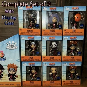Complete Set of 9 Naruto Shippuden Akatsuki Exclusive Funko Minis & Display Case - Picture 1 of 13