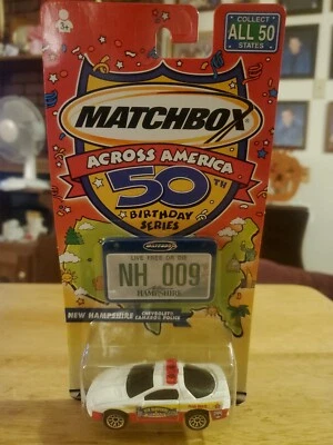 2001 Mattel Matchbox Across America New Hampshire Chevrolet Camaro Police NIP - Image 1 of 3