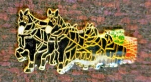 Vintage Emaille Budweiser Clydesdale Hut Pin Größe 3/4" hoch x 1-1/2" breit - Bild 1 von 1