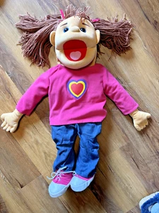 Puppet Revelation Girl with Brown Pig Tails  Puppet 28 Inches Removable legs - Picture 1 of 4