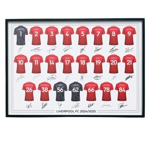 Liverpool FC Signed 2024-25 Team Poster Print Autographed By Full Squad - Picture 1 of 5