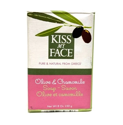 Изящный KISS MY FACE чистый и натуральный оливковое и ромашковое (2) батончики мыло сделано в Греции - Изображение 1 из 3