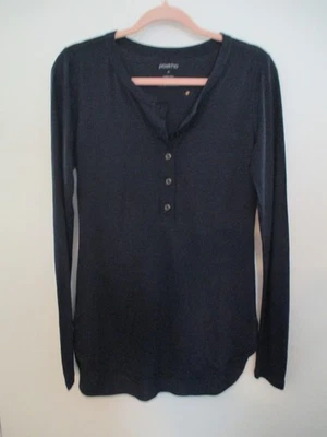 Paskho Mujer M Sensualmente Suave Tejido Viaje Henley Azul Marino Seda Lana Capas Foto 1 de 4