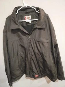 Men's 3XL Dickies Full Zip Fleece Lined Black Chore Barn Work Jacket - Picture 1 of 9