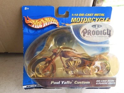 HOT WHEELS PRODIGY PAUL YAFFE CUSTOM 1:18 SCALE MOTORCYCLE - Image 1 of 3