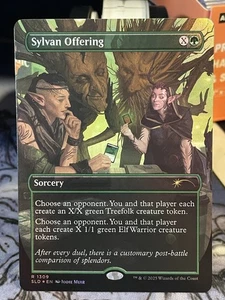 Sylvan Offering #1309 FOIL BORDERLESS NM MTG Secret Lair Drop Festival in a Box - Picture 1 of 1