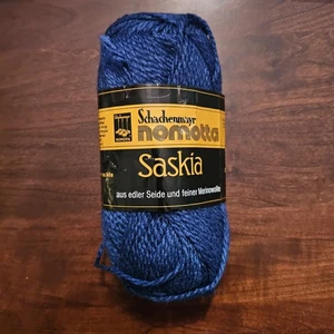 Vintage Schachenmayr Saskia blau Garn 60% Seide 40% Schurwolle 50gr US 2,5-3 - Bild 1 von 4