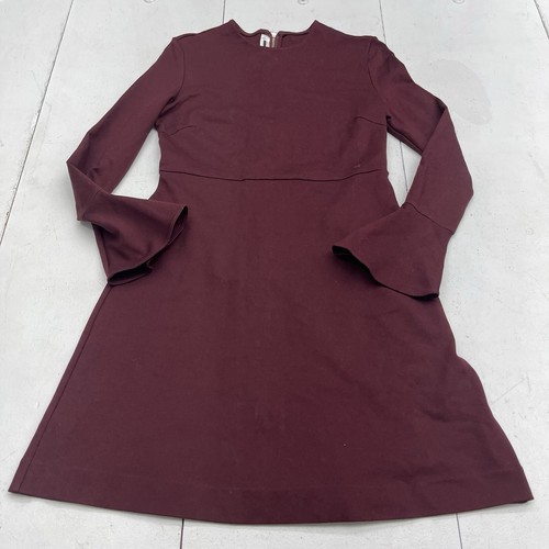 Abito donna Alexander McQueen bordeaux manica a campana zip retro cambio taglia XS