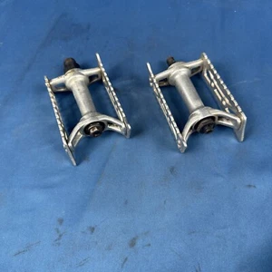 Used SR SP401 Bicycle Pedals BMX Silver Vintage Bike Parts Japan - Picture 1 of 7