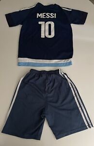 2015-16 ARGENTINA MESSI #10 2015 Copa America Kids Jersey & Shorts Kit