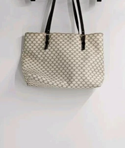 Celine Women's Bag Monogram White Canvas Macadam Tote - Picture 1 of 11