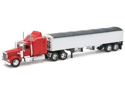 Kenworth W900 Grain Truck Red and White "Long Haul Truckers" Series 1/32 Diecast - Image 1 of 3