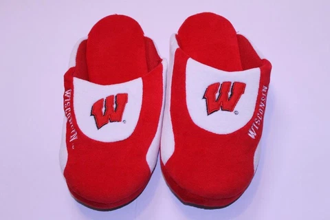 Adult Wisconsin Badgers L Slippers (Red) Cover