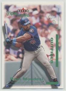 Raul Mondesi 2001 Fleer Triple Crown RBI Green /67 #43 Toronto Blue Jays