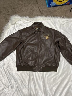 Chaqueta de cuero The Bradford Exchange XXL marrón abrigo de ciervo de caza para hombre Foto 1 de 4