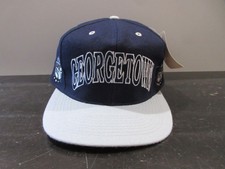 VINTAGE Georgetown Hoyas Hat Cap Fitted Mens 7 1/2 Blue Arch Basketball Mens 90s