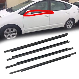 For Toyota 2004-2009 Prius 4Pcs Front Rear Door Belt Moulding Weatherstrip Set - Picture 1 of 7