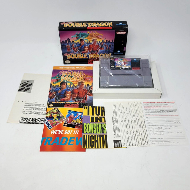 Action Game for Super Double Dragon- Game Cartridge with Box for