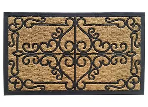 Panama Natural Coir & Rubber Indoor or Outdoor Non-Slip Door Mat , 45 x 75cm - Picture 1 of 6