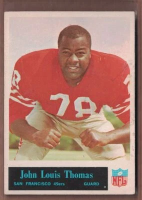 1965 Philadelphia John Thomas RC wax stain San Francisco 49ers #181 - Image 1 of 2