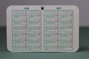 ROLEX - Calendrier Vert / Green Calendar 1996/1997 - Picture 1 of 2