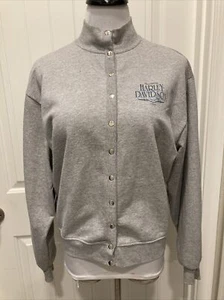 Gray Lightweight Women's Harley Davidson Swacket SZ M Grand Teton Snaps - Picture 1 of 14