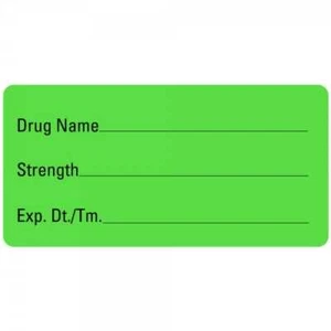 Etiquetas de atención médica médica con nombre de medicamento de 2""x1 - Imagen 1 de 1
