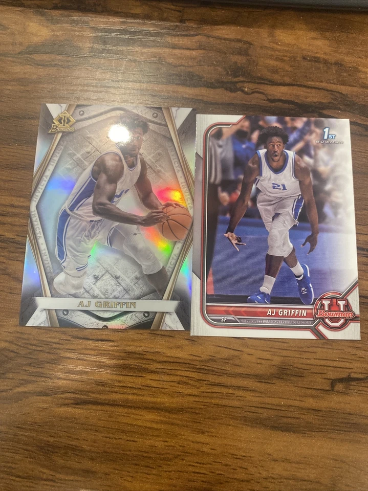2021-22 Bowman University AJ Griffin Bowman Invicta Refractor card # BI-7 + 1st - Image 1 of 1